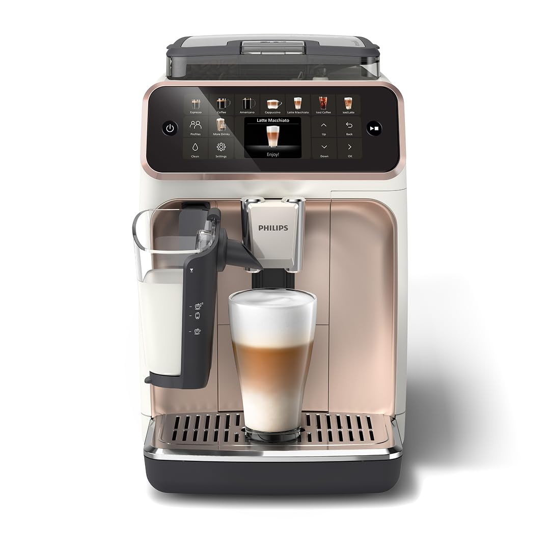 PHILIPS 5500 Series Bean to Cup Coffee Machine, LatteGo, 20 Hot/Iced Drinks