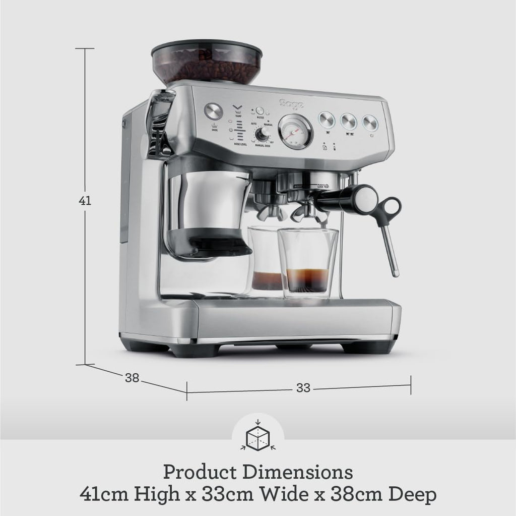 Sage Barista Express Impress, Bean to Cup Machine, Brushed Stainless Steel