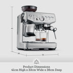 Sage Barista Express Impress, Bean to Cup Machine, Brushed Stainless Steel