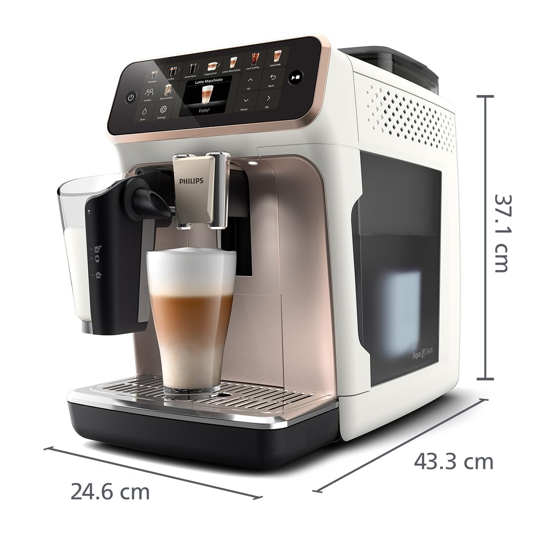 PHILIPS 5500 Series Bean to Cup Coffee Machine, LatteGo, 20 Hot/Iced Drinks