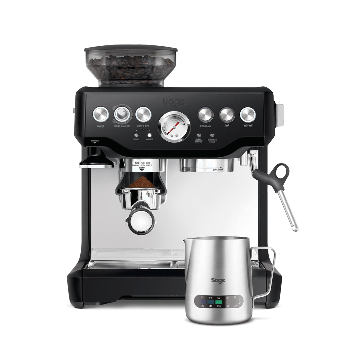 Sage Barista Express Impress, Bean to Cup Machine, Brushed Stainless Steel