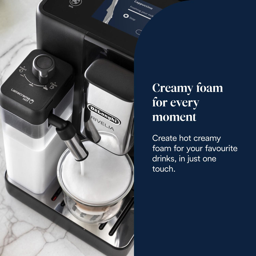 De'Longhi Rivelia - Automatic Coffee Machine 16 One-Touch Drinks White