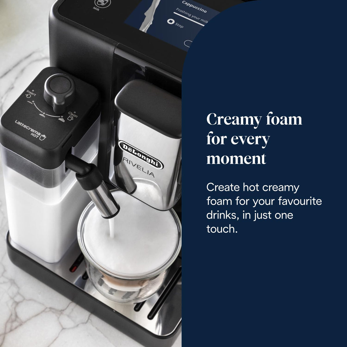 De'Longhi Rivelia - Automatic Coffee Machine 16 One-Touch Drinks White