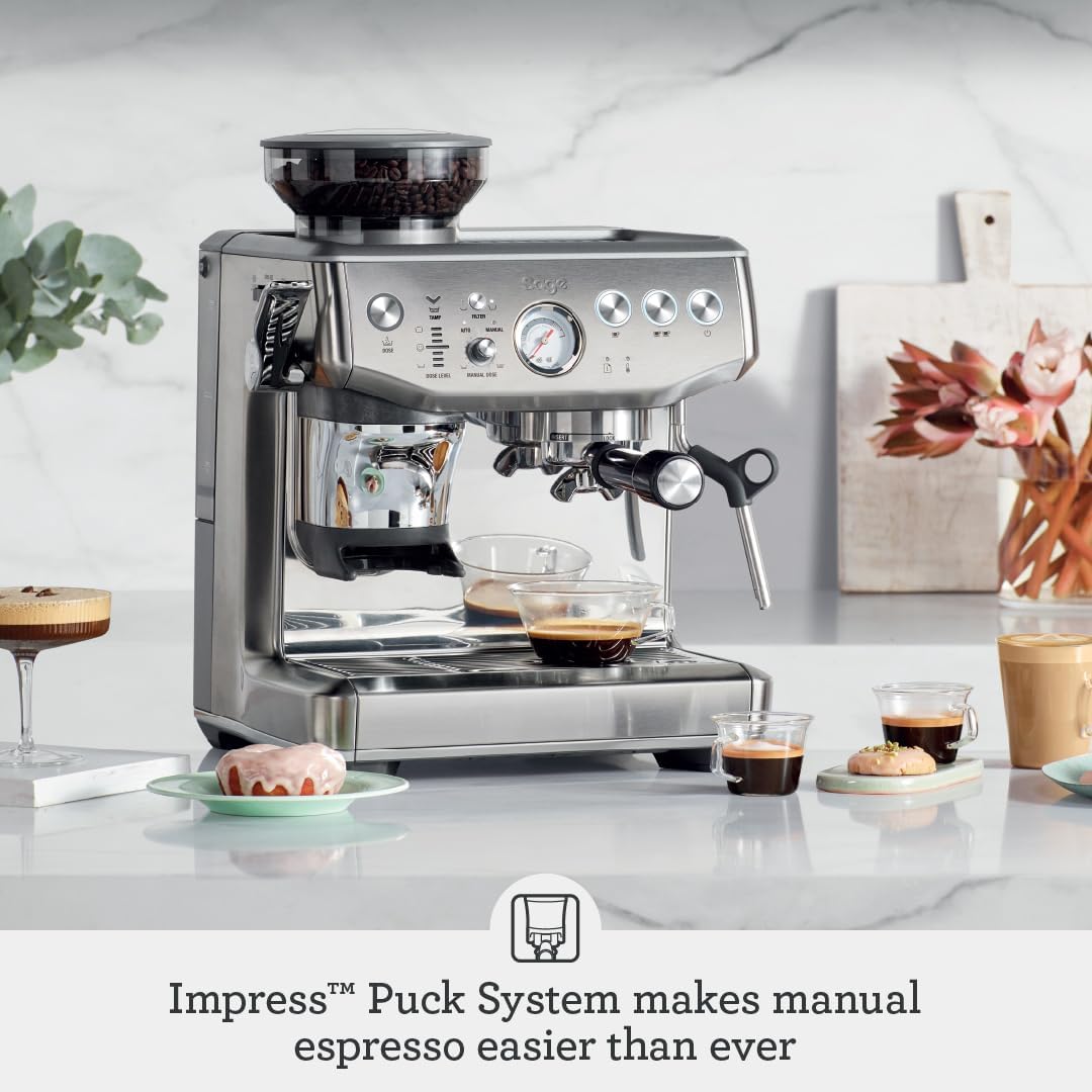 Sage Barista Express Impress, Bean to Cup Machine, Brushed Stainless Steel