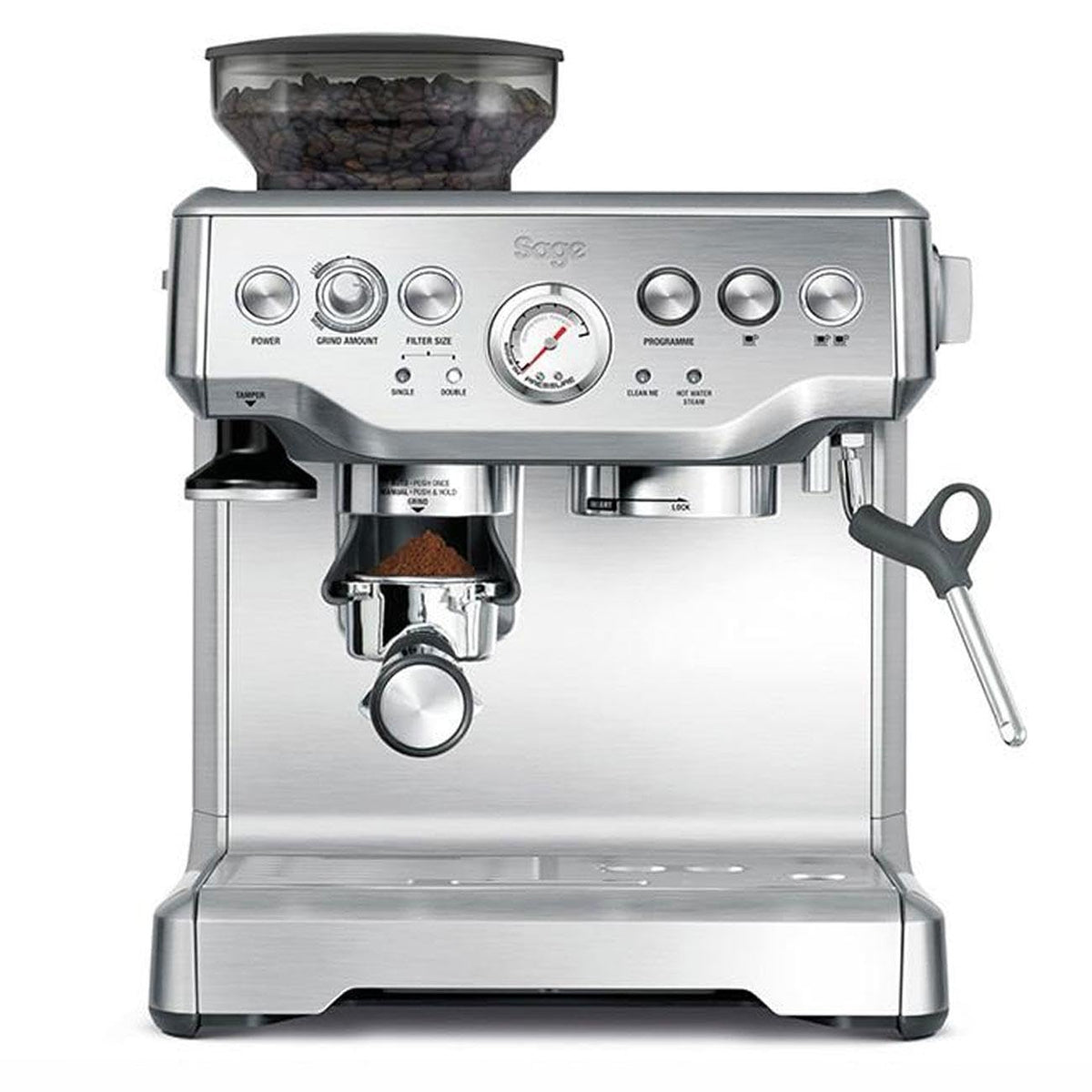 Sage Barista Express Impress, Bean to Cup Machine, Brushed Stainless Steel