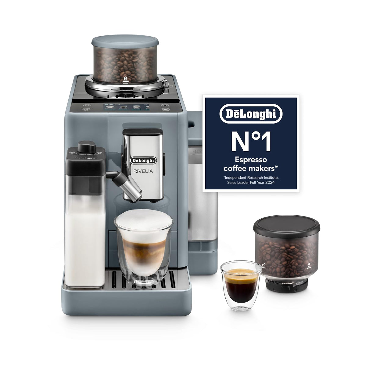 De'Longhi Rivelia - Automatic Coffee Machine 16 One-Touch Drinks White