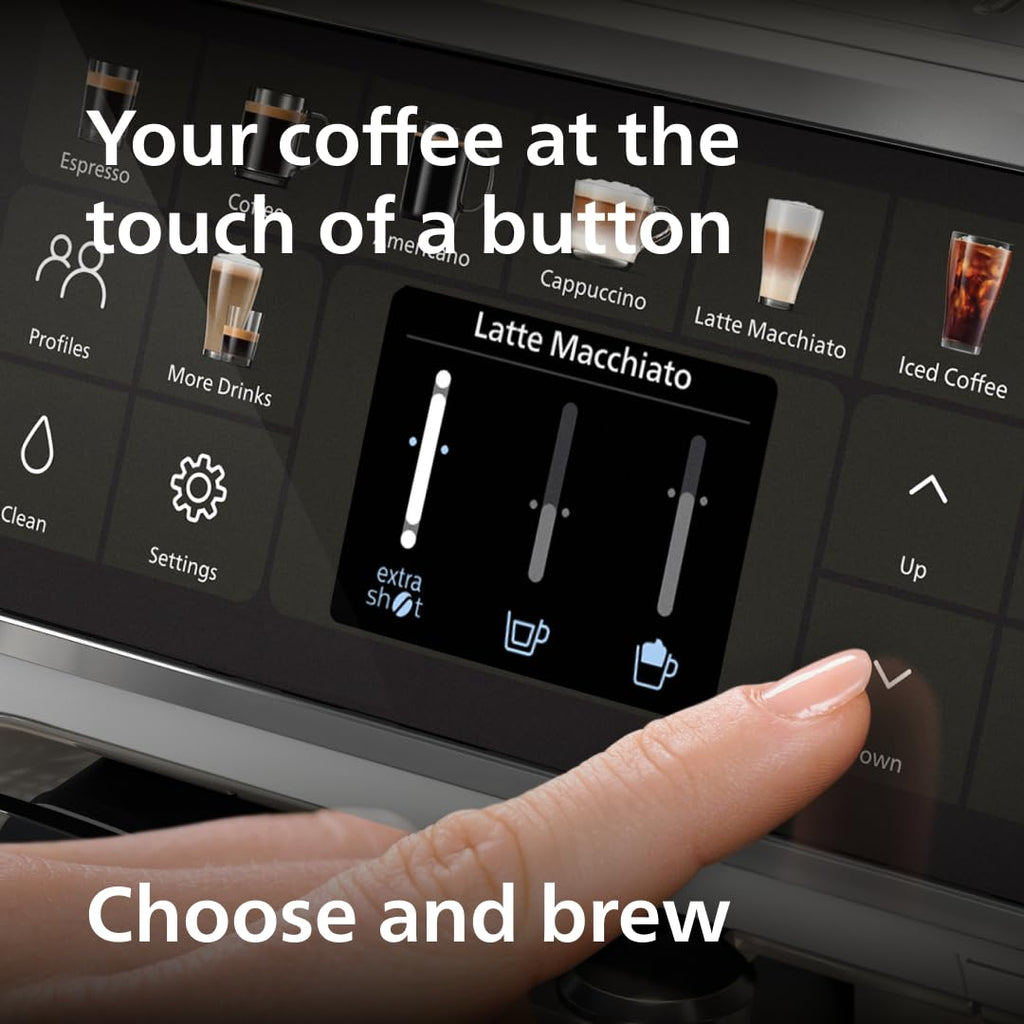PHILIPS 5500 Series Bean to Cup Coffee Machine, LatteGo, 20 Hot/Iced Drinks
