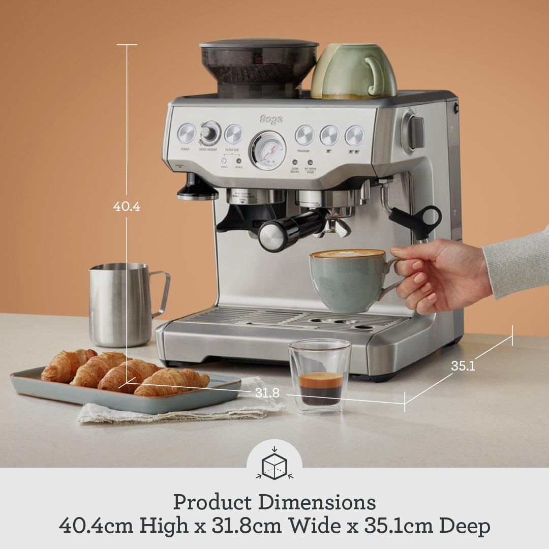 Sage Barista Express Impress, Bean to Cup Machine, Brushed Stainless Steel