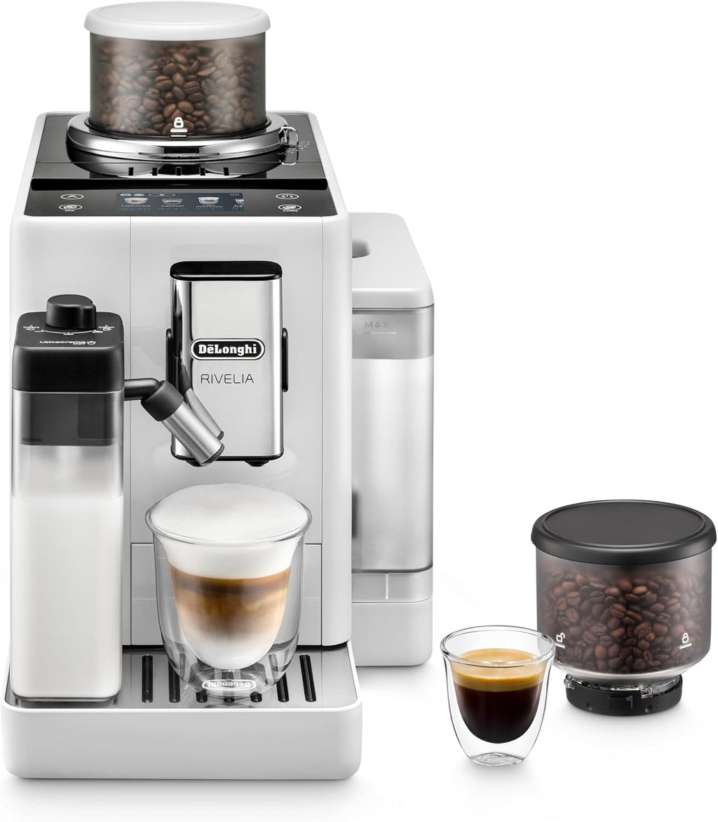 De'Longhi Rivelia - Automatic Coffee Machine 16 One-Touch Drinks White