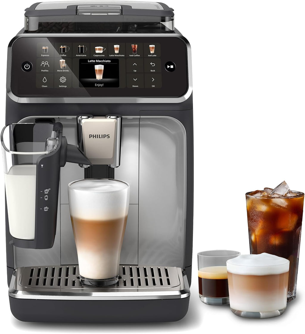 PHILIPS 5500 Series Bean to Cup Coffee Machine, LatteGo, 20 Hot/Iced Drinks