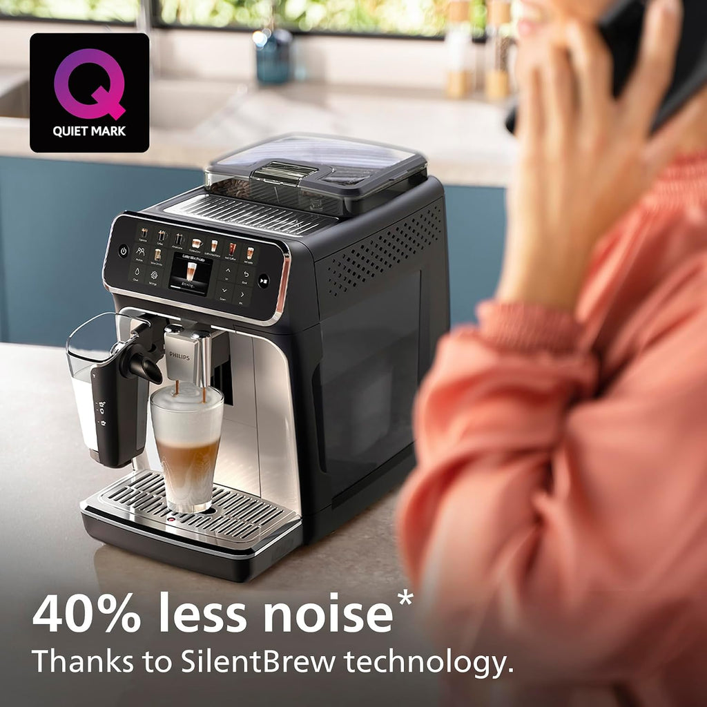 PHILIPS 5500 Series Bean to Cup Coffee Machine, LatteGo, 20 Hot/Iced Drinks