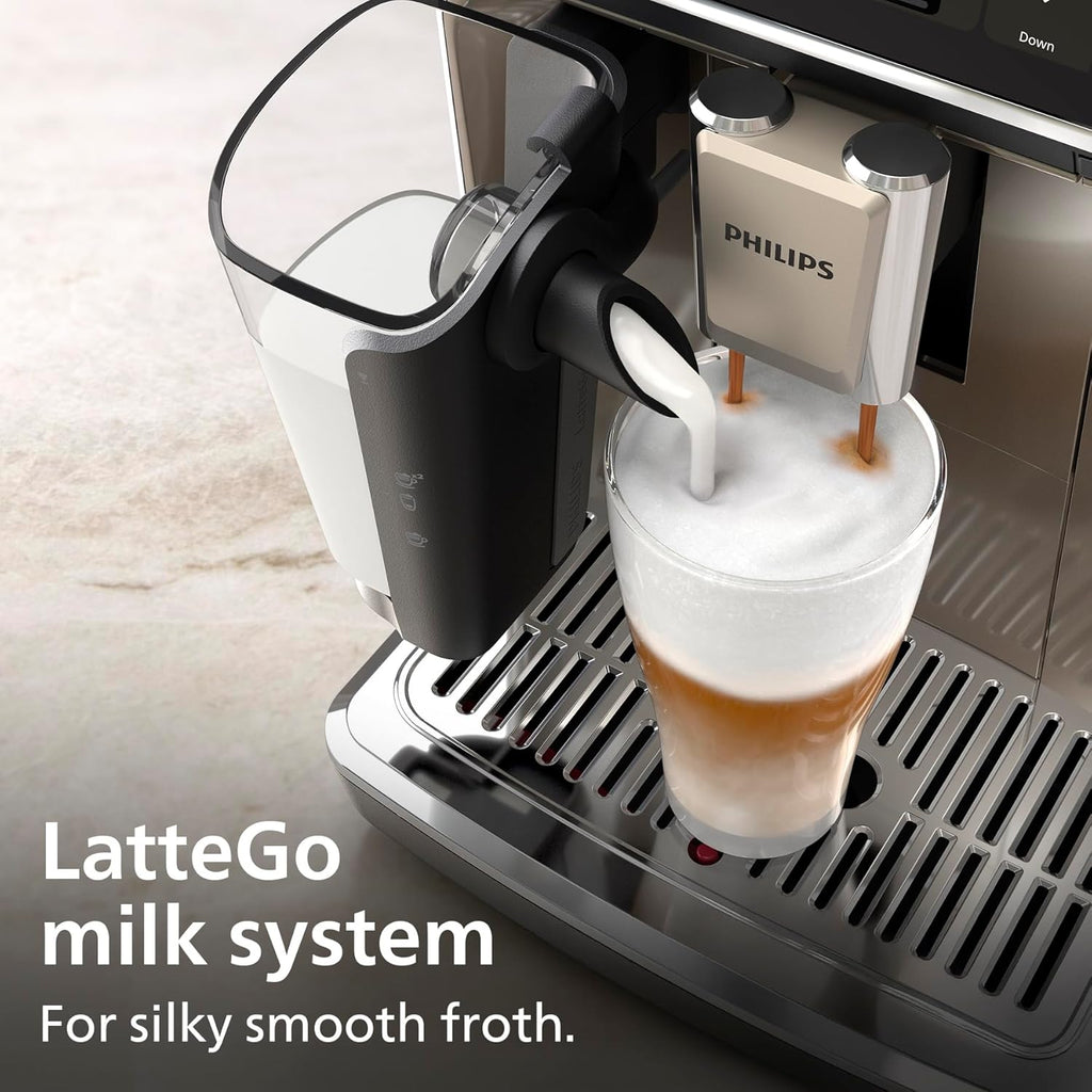 PHILIPS 5500 Series Bean to Cup Coffee Machine, LatteGo, 20 Hot/Iced Drinks