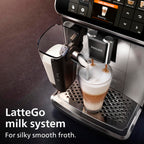 PHILIPS 5500 Series Bean to Cup Coffee Machine, LatteGo, 20 Hot/Iced Drinks