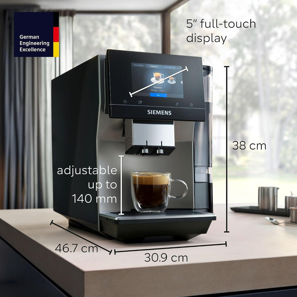 SIEMENS EQ700 Bean to Cup Coffee Machine,TP715GB1, Morning Haze
