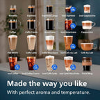 PHILIPS 5500 Series Bean to Cup Coffee Machine, LatteGo, 20 Hot/Iced Drinks