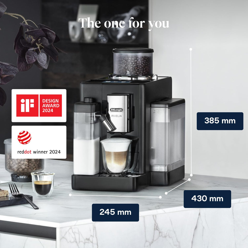 De'Longhi Rivelia - Automatic Coffee Machine 16 One-Touch Drinks White