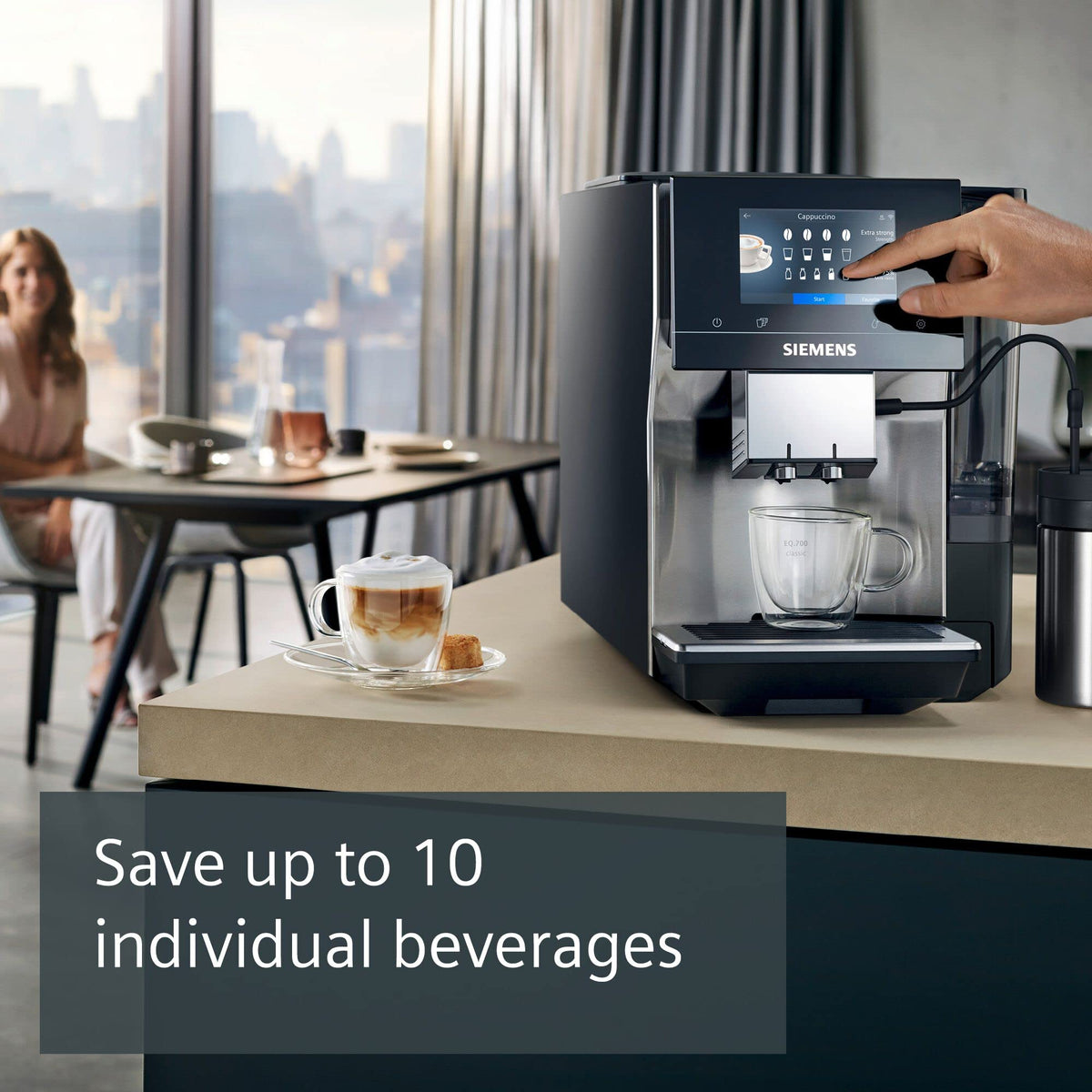 SIEMENS EQ700 Bean to Cup Coffee Machine,TP715GB1, Morning Haze