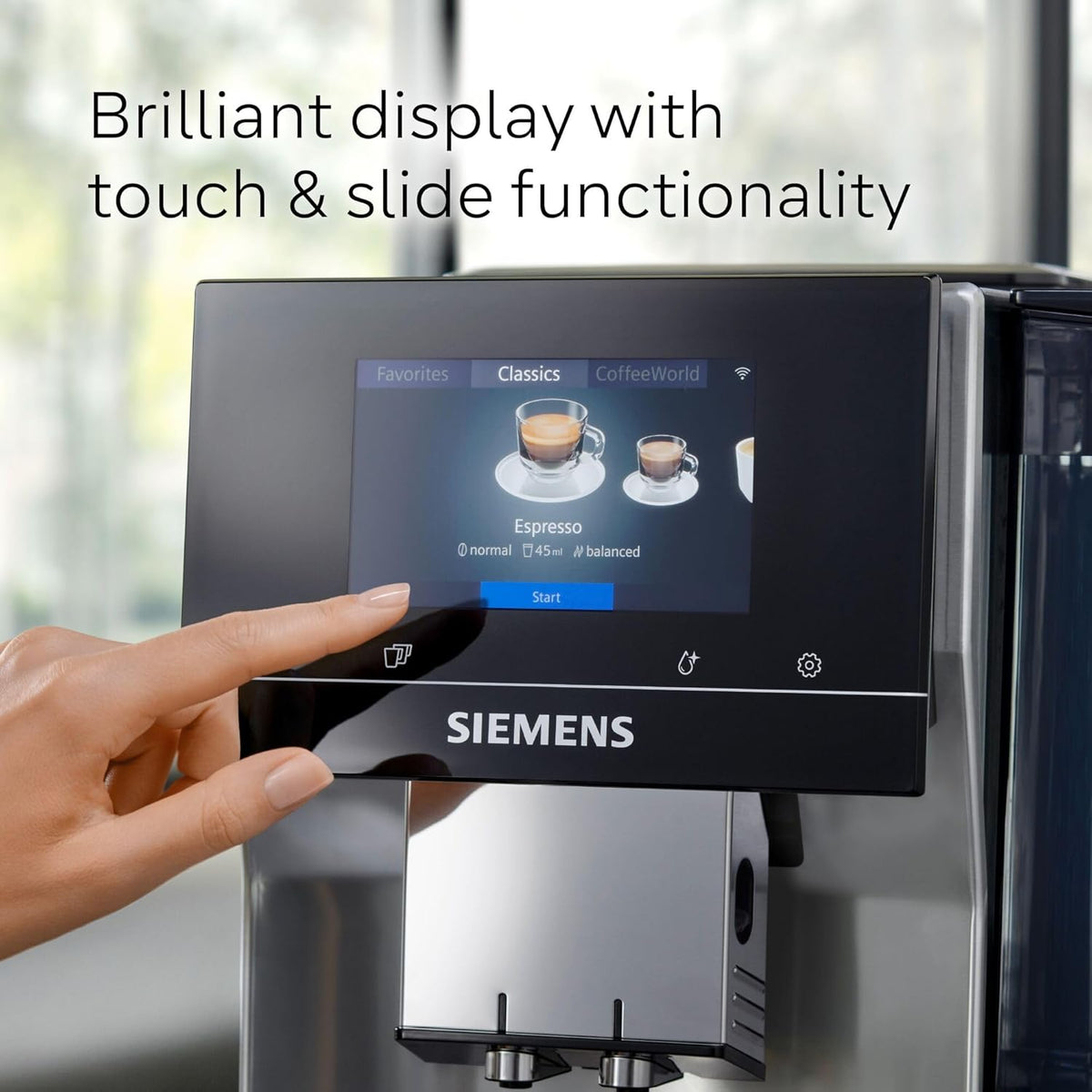 SIEMENS EQ700 Bean to Cup Coffee Machine,TP715GB1, Morning Haze