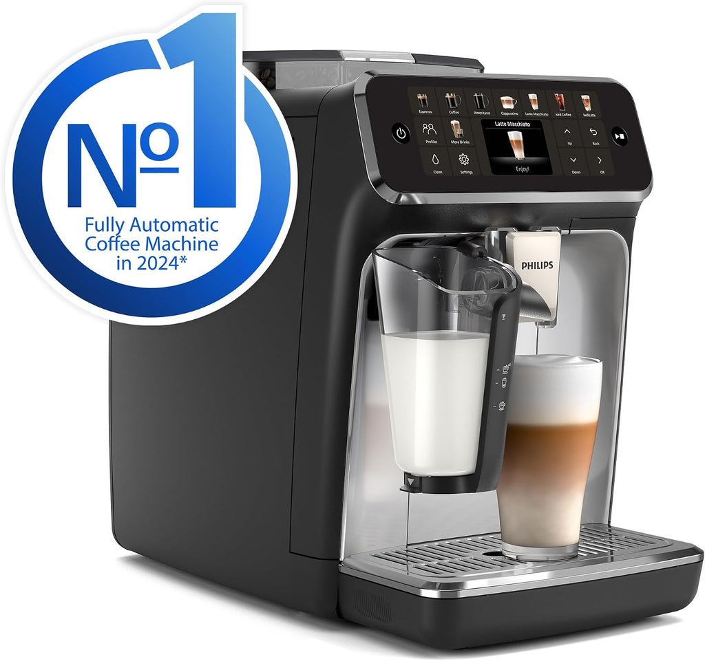 PHILIPS 5500 Series Bean to Cup Coffee Machine, LatteGo, 20 Hot/Iced Drinks