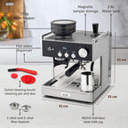 Breville Barista Sense Espresso Machine | Bean to Cup Coffee Maker with Integrated Coffee Grinder & Milk Frother | TempSense Steam Wand | 15 Bar Italian Pump | Black [VCF187]