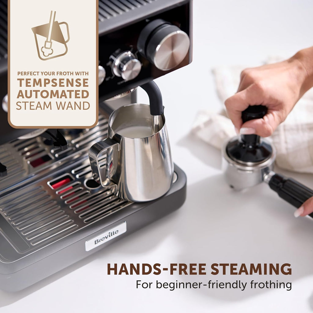 Breville Barista Sense Espresso Machine | Bean to Cup Coffee Maker with Integrated Coffee Grinder & Milk Frother | TempSense Steam Wand | 15 Bar Italian Pump | Black [VCF187]