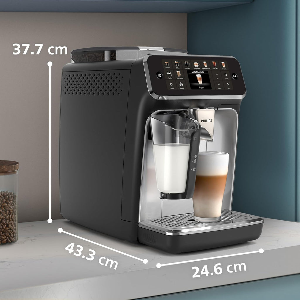 PHILIPS 5500 Series Bean to Cup Coffee Machine, LatteGo, 20 Hot/Iced Drinks