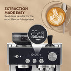 Breville Barista Sense Espresso Machine | Bean to Cup Coffee Maker with Integrated Coffee Grinder & Milk Frother | TempSense Steam Wand | 15 Bar Italian Pump | Black [VCF187]