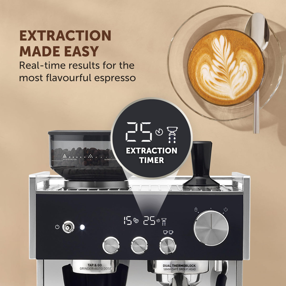 Breville Barista Sense Espresso Machine | Bean to Cup Coffee Maker with Integrated Coffee Grinder & Milk Frother | TempSense Steam Wand | 15 Bar Italian Pump | Black [VCF187]