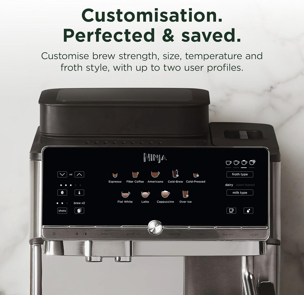 Ninja AutoBarista Automatic Espresso Machine, Silver AE1001UK