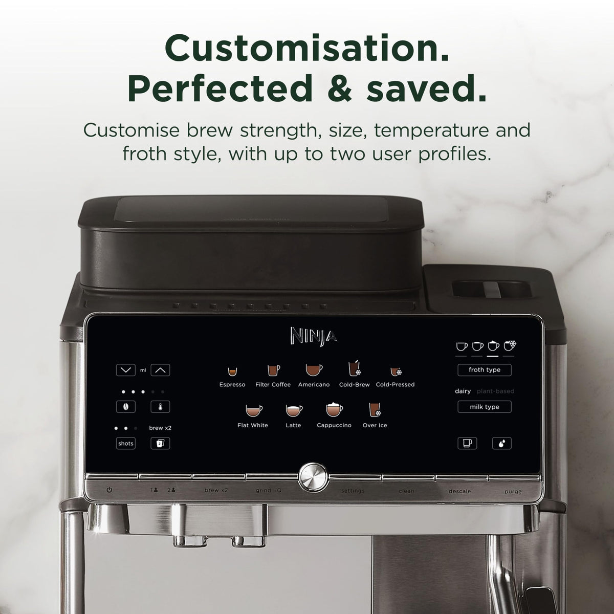 Ninja AutoBarista Automatic Espresso Machine, Silver AE1001UK